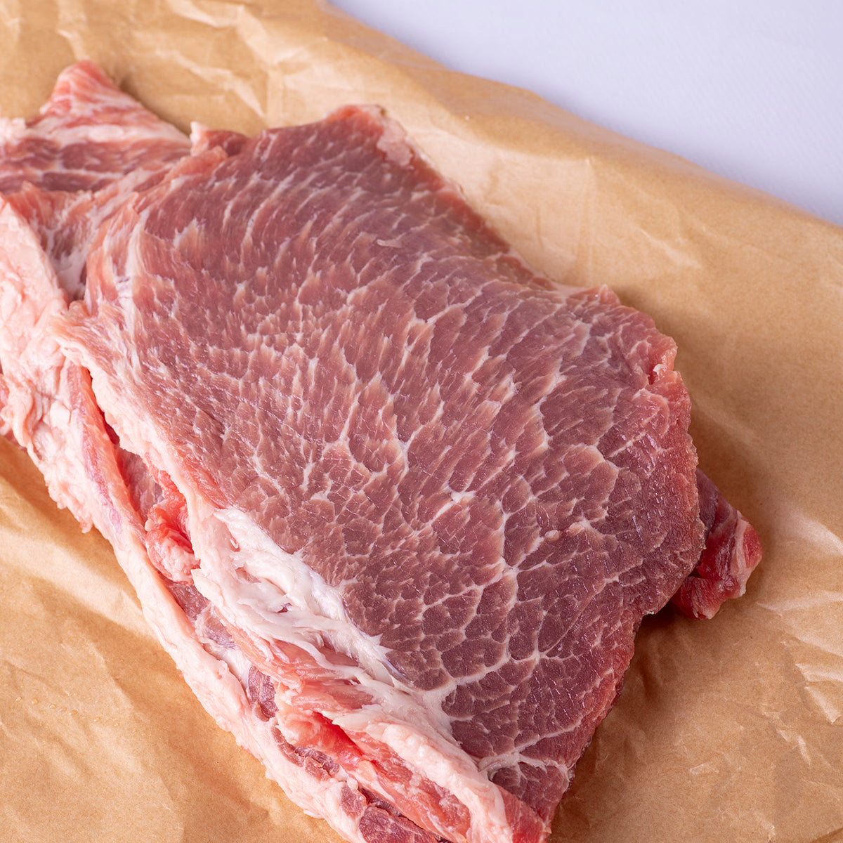 detalle veteado presa iberica fresca