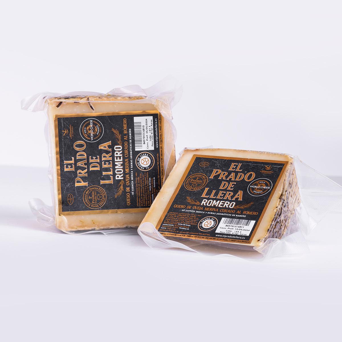 Queso extremeño de oveja curado al romero - El Prado de Llera - Al Corte Extremadura