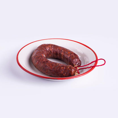 Chorizo rojo ibérico de bellota herradura - Embutido extremeño - Al Corte Extremadura
