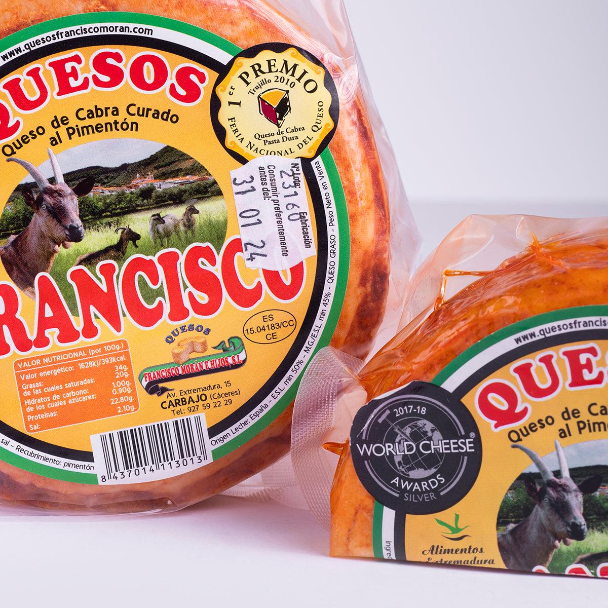 Francisco curado al pimentón - Queso de cabra extremeño premiado - Al Corte Extremadura